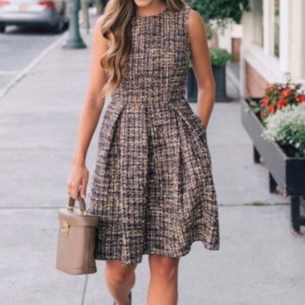 Gal Meets Glam Tinsley Tweed Dress